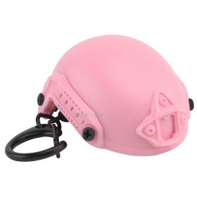Creative Mini Helmet Keychain; Hiking Camping Bottle Opener; Creative Gift For Boys Girls Adults Schoolbag Wallet Car Key Decor - Pink