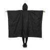 Multi-Usage Lightweight Hooded Rain Poncho Picnic Mat Blanket Sun Shelter - Black - Camping supplies