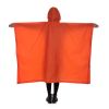 Multi-Usage Lightweight Hooded Rain Poncho Picnic Mat Blanket Sun Shelter - Orange - Camping supplies