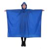 Multi-Usage Lightweight Hooded Rain Poncho Picnic Mat Blanket Sun Shelter - Blue - Camping supplies