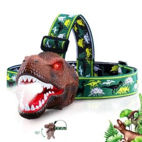 LED Dinosaur Headlamp for Kids with Adjustable Headband - As pic show - Headlamp