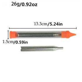 1pc Collapsible Stainless Steel Blow Fire Tool For Outdoor Camping Hiking Barbecue Survival Gadgets - Orange