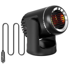Portable Car Heater 2 In 1 Heating Cooling Fan Rotatable Demister Defroster with 4.92ft Cord - 12V