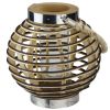 9.5" Rustic Chic Round Rattan Decorative Candle Holder Lantern with Jute Handle - Visit the Northlight Store