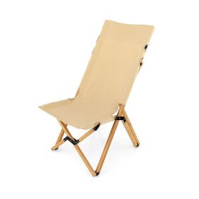 Folding Camping Chair with 2-Level Adjustable Backrest - As pic show - 1pcs