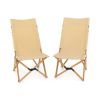 Folding Camping Chair with 2-Level Adjustable Backrest - As pic show - 2pcs