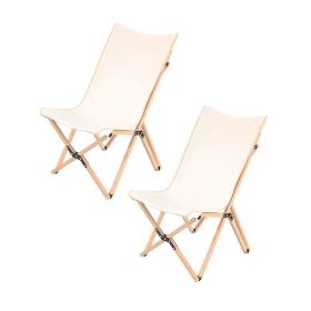 Outdoor Butterfly Chair Camping Chairs 2 Pack - Beige - Camping Chairs