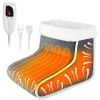 Heating Pad for Foot Electric Heated Foot Warmer Soft Leg Warmer Boots with 6 Level Heating 4 Level Timing - Grey