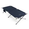 Extra Wide Folding Camping Bed with Carry Bag and Storage Bag - Blue