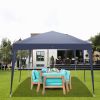 3 x 6m Home Use Outdoor Camping Waterproof Folding Tent with Carry Bag Blue - Blue