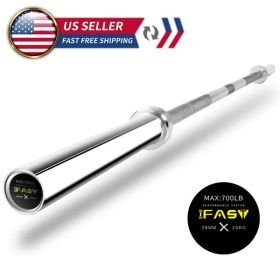 Olympic Barbell Bar Plates 7.2Ft Solid Iron Fitness Weightlifting - as picture