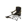 Folding Camping Lounge Chair with Footrest for Camping  - Black - Camping Chairs
