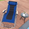 Oversize Folding Adjustable Padded Zero Gravity Lounge Chair - Blue