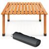 Folding Outdoor Camping Table with Carrying Bag for Picnics and Party - Natural