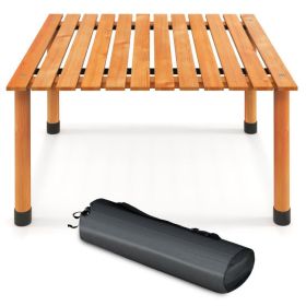 Folding Outdoor Camping Table with Carrying Bag for Picnics and Party - Natural