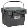 16 Quart 24-Can Capacity Portable Insulated Ice Cooler with 2 Cup Holders - Gray