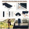 Extra Wide Folding Camping Bed with Carry Bag and Storage Bag - Blue
