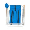 Portable High Strength Beach Chair with Adjustable Headrest Blue - Blue