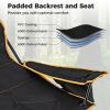 Folding Camping Lounge Chair with Footrest for Camping  - Black - Camping Chairs