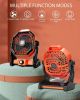 USB Movable Portable Rechargeable Fan Working 6 t0 25 Hours Adjustable Speed Lantern Camping Fan With Led Lights For Tent Fan - China - Mobile Table F