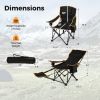 Folding Camping Lounge Chair with Footrest for Camping  - Black - Camping Chairs