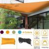 Waterproof Sunscreen Shelter Triangle Cover for Playground Outdoor - Orange - 4 x 4 x 4 m
