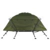 84.6*34.5*49.2in Collapsible Camping Tent with An Integrated Cot Green - as picture