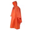 Multi-Usage Lightweight Hooded Rain Poncho Picnic Mat Blanket Sun Shelter - Orange - Camping supplies