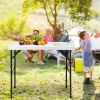 Folding Portable Fish Cleaning Cutting Table - White