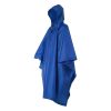 Multi-Usage Lightweight Hooded Rain Poncho Picnic Mat Blanket Sun Shelter - Blue - Camping supplies