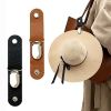 Leather Hat Holder Clip For Travel On Bag Backpack Luggage; Multifunctional Cap Clip; Travel And Camping Accessories - Brown