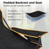 Folding Camping Chair with Footrest Camping Lounge Chair with Carry Bag - Black