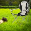 Medium Camping Chair Fishing Chair Folding Chair Black  white 36*23*41in - 1pc