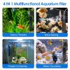4 in 1 Submersible Aquarium Filter for 60 to 160Gallon Fish Tank Powerful Internal Fish Tank Filter with Biochemical Cotton Filter For Saltwater Fresh