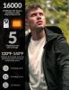 Heated Jacket for Men Soft Shell Heating Hood Jacket ANTARCTICA GEAR Winter Coat For Hunting Camping Climbing  - Grey - M