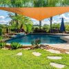 Waterproof Sunscreen Shelter Triangle Cover for Playground Outdoor - Orange - 4 x 4 x 4 m