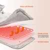 22.4x16.3in Large Weighted Heating Pad for Neck and Shoulders Electric Fast Heating Mat Neck Wrap Cushion Pain Relief  - Beige