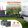 Trailer Receiver Hitch Extender Extension Adapter with Hitch Pin - Black - 6-1/2 inch