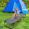 Outdoor Folding Camping Bed for Sleeping Hiking Travel - Gray