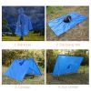 Multi-Usage Lightweight Hooded Rain Poncho Picnic Mat Blanket Sun Shelter - Blue - Camping supplies