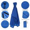 Multi-Usage Lightweight Hooded Rain Poncho Picnic Mat Blanket Sun Shelter - Blue - Camping supplies