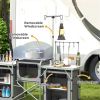 Camping portable island platform-Gray - as picture