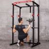 Power Cage Squat Rack Stands Gym Equipment 1000-Pound Capacity Exercise Olympic - as picture