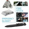 14-In-1 Outdoor Emergency Survival Kit Camping Hiking Tactical Gear Case Set Box - Black