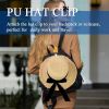 Leather Hat Holder Clip For Travel On Bag Backpack Luggage; Multifunctional Cap Clip; Travel And Camping Accessories - Brown