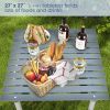 Folding Outdoor Camping Table with Carrying Bag for Picnics and Party - Gray