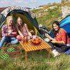 Folding Outdoor Camping Table with Carrying Bag for Picnics and Party - Natural