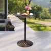 Outdoor Bistro Pub Table, Round Patio Bar Height Cocktail Table, Antique Bronze - as picture