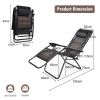 2 Pieces Folding Patio Rattan Zero Gravity Lounge Chair - Light Brown