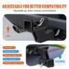 Trailer Receiver Hitch Extender Extension Adapter with Hitch Pin - Black - 6-3/4 inch